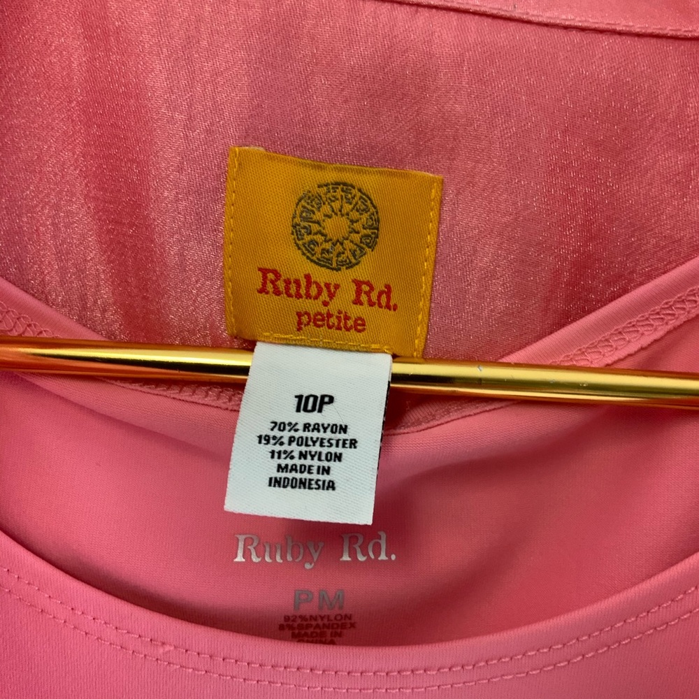 Ruby Rd petite Pink 2 Piece Top & Jacket Set - Picture 7 of 8